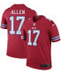 Men's Josh Allen Red Buffalo Bills Color Rush Legend Jersey