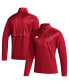 Фото #2 товара Men's Red Louisville Cardinals Sideline AEROREADY Raglan Sleeve Quarter-Zip Jacket