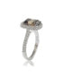 ფოტო #2 პროდუქტის Suzy Levian Sterling Silver Emerald-cut Cubic Zirconia Halo Engagement Ring