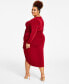 ფოტო #2 პროდუქტის Trendy Plus Size Ruched Slinky Dress