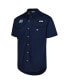 Фото #3 товара Men's Navy North Carolina Tar Heels Bonehead Button-Up Shirt