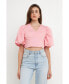 ფოტო #4 პროდუქტის Women's Scrunchie Back Tied Top