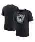 Men's Black Las Vegas Raiders Rewind Playback Logo Tri-Blend T-shirt