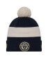 Фото #1 товара Men's Navy Philadelphia Union 2024 Kick Off Collection Cuffed Knit Hat with Pom