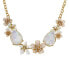 ფოტო #2 პროდუქტის Faux Stone Starfish Flower Bib Necklace