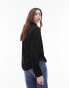 Фото #3 товара Topshop long sleeve textured top in black