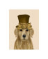 Фото #1 товара Fab Funky Golden Retriever, Hat and Bow Canvas Art - 27" x 33.5"