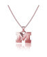 ფოტო #1 პროდუქტის Women's Michigan Wolverines Rose Gold Pendant Necklace