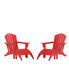 Фото #2 товара Adirondack Chair with Footrest Ottoman Set (Set of 2)