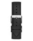 ფოტო #3 პროდუქტის Men's Analog Black Genuine Leather Watch 44mm
