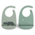 DONE BY DEER Silicone Bib 2 Pack Croco