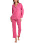 Flora By Flora Nikrooz 2Pc Knit Notch Collar Pajama Set Women's