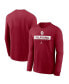 Фото #1 товара Men's Crimson Oklahoma Sooners 2024 Sideline Legend Performance Long Sleeve T-Shirt