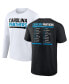 Фото #1 товара Men's Black, White Carolina Panthers Two-Pack 2023 Schedule T-shirt Combo Set