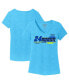 Фото #1 товара Women's Blue William Byron Tri-Blend V-Neck T-shirt