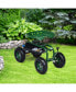 Garden Cart Rolling Work Seat w/ Tool Tray Basket