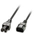 Фото #1 товара Lindy 2m IEC C14 to IEC C15 Extension Cable - 2 m - C14 coupler - C15 coupler - H05VV-F3G