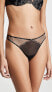 Фото #1 товара Natori 185277 Womens Embroidery Lace Thong Underwear Black / Ivory Size X-Small