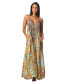 ფოტო #1 პროდუქტის Women's Scoop neck T-back Maxi Dress