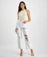 ფოტო #1 პროდუქტის Women's 90S High Rise Distressed Straight Leg Jeans