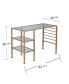 Фото #2 товара Joal Gold Metal or Glass Writing Desk