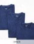 Фото #1 товара ASOS DESIGN 3 pack t-shirts in navy