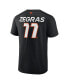 Фото #2 товара Men's Trevor Zegras Black Anaheim Ducks Authentic Pro Prime Name and Number T-shirt