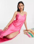 Фото #1 товара Iisla & Bird – Sommerliches Strandkleid aus rosa Satin mit schmalen Trägern