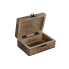 Jewelry box Home ESPRIT Brown Mango wood 15 x 10 x 6 cm (4 Units)