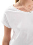 Vila scoop neck t-shirt in white