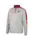 Men's Gray and Maroon Virginia Tech Hokies Bushwood Fleece Quarter-Zip Jacket