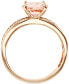 ფოტო #3 პროდუქტის Simulated Morganite Nano (1-5/8 ct. t.w.) & Smoky Cubic Zirconia Pavé Statement Ring in 14k Rose Gold-Plated Sterling Silver
