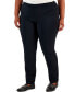 Фото #1 товара Plus and Petite Plus Size Ponte High-Rise Pull-On Pants, Created for Macy's
