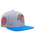 Фото #1 товара Men's Gray/Blue New York Knicks Classic Logo Two-Tone Snapback Hat