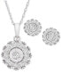 ფოტო #5 პროდუქტის Diamond Flower Pendant Necklace (1/2 ct. tw) in 14k White Gold, 18" + 2" extender, Created for Macy's