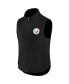 ფოტო #3 პროდუქტის Men's NFL x Darius Rucker Collection by Black Pittsburgh Steelers Sherpa-Lined Full-Zip Vest