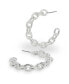 ფოტო #2 პროდუქტის Silver Chain Hoop Earrings