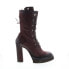 Фото #1 товара A.S.98 Vivienne A53205-302 Womens Burgundy Leather Casual Dress Boots
