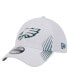 ფოტო #1 პროდუქტის Men's White Philadelphia Eagles Active 39THIRTY Flex Hat