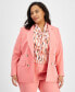 Фото #1 товара Plus Size Notched-Collar Blazer, Created for Macy's