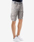 Фото #12 товара Men's Belted Double Pocket Cargo Shorts