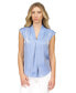 Women's Iridescent Pleated Top