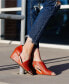 Фото #6 товара Women's Aretha Perforated Peep Toe Wedge Sandals