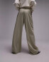 Topshop co-ord high waist tailored trouser in sand