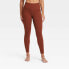 Фото #1 товара All In Motion Women's Leggings XS Brown Contour Curvy High-Rise Elastic Waist