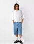 Bershka Collection cropped oversized t-shirt in ecru