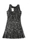 Theory Women's Black Stripe A-Line Dress Sleeveless size S 187327