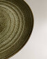 Earthenware dinner plate with spiral design