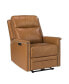 Lidia Modern Genuine Leather Power Recliner with Nailhead Trims