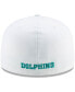 Men's White Miami Dolphins Historic Omaha 59FIFTY Fitted Hat